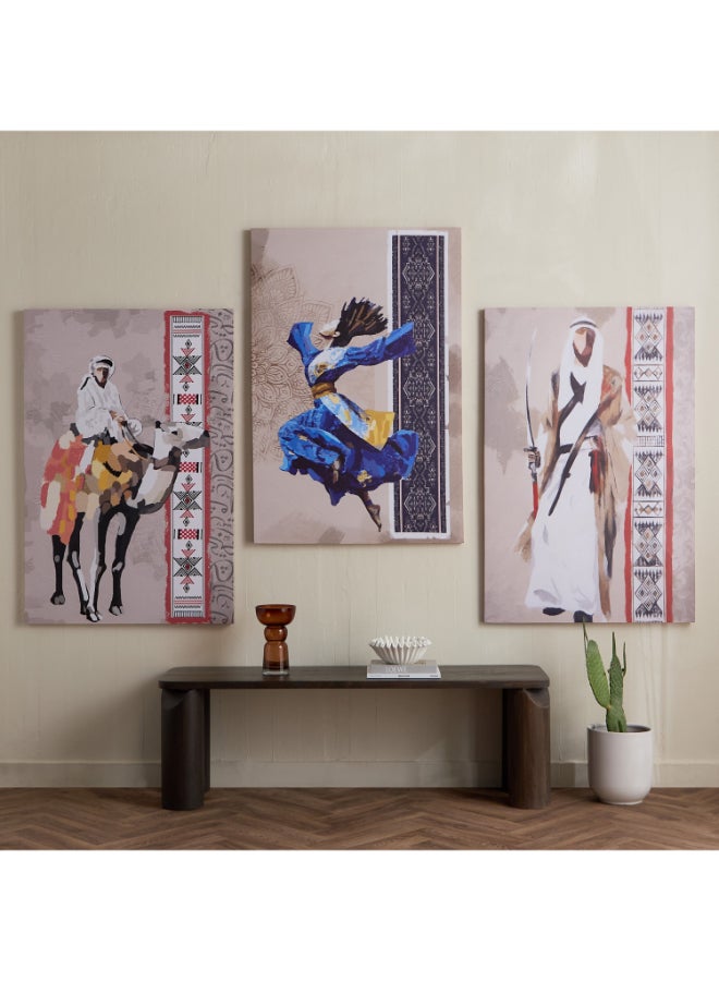 Home Box Madiha Printed Arabic Wall Art - Blue - Image 4